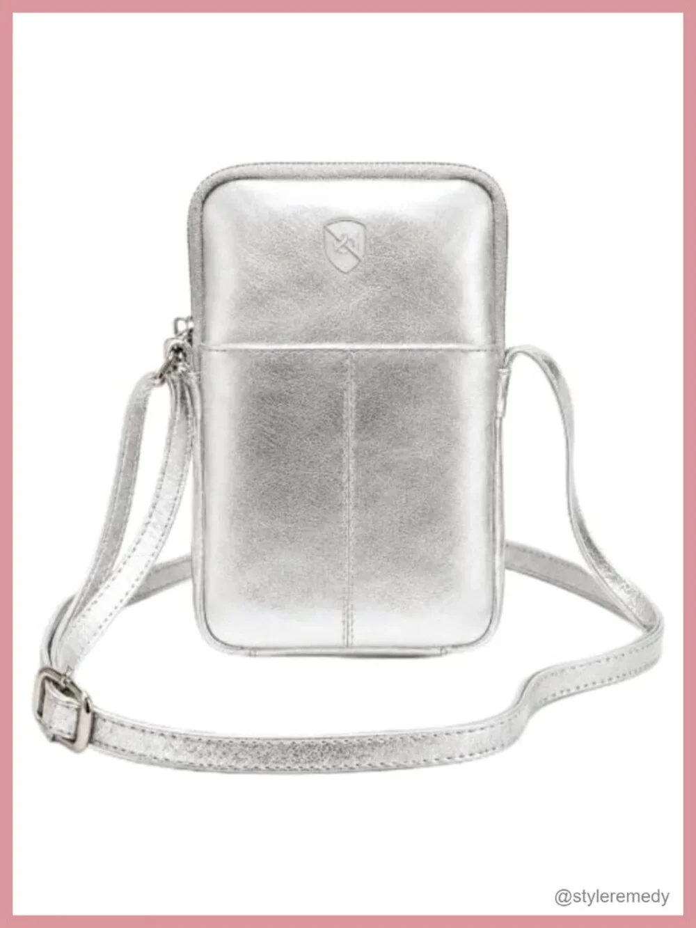Genuine Leather Small Crossbody Bag RFID Blocking Adjustable Strap Cell Phone